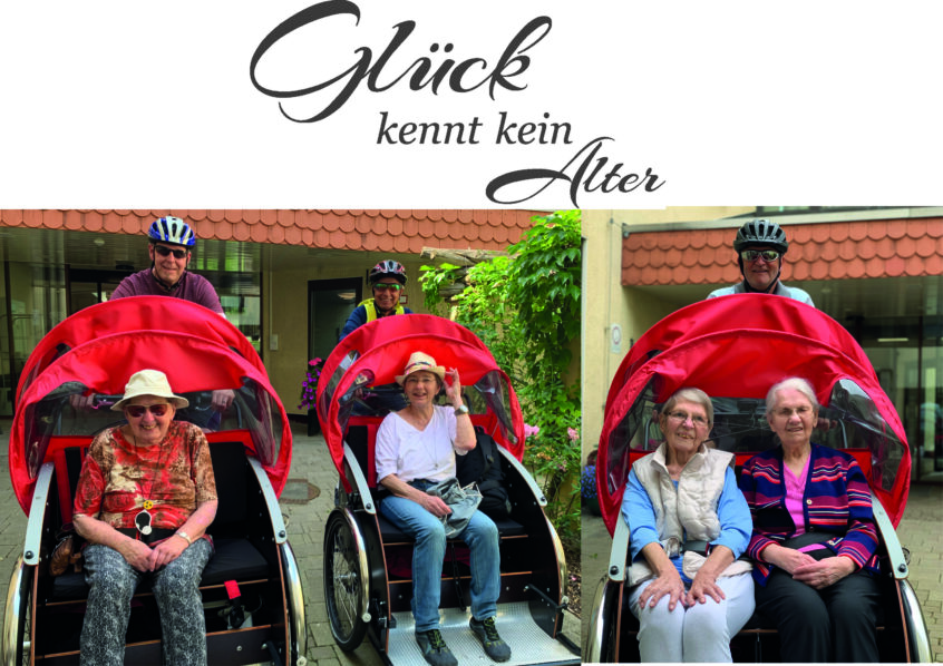 Fahrgäste und Piloten - alle genießen die Rikscha-Fahrten